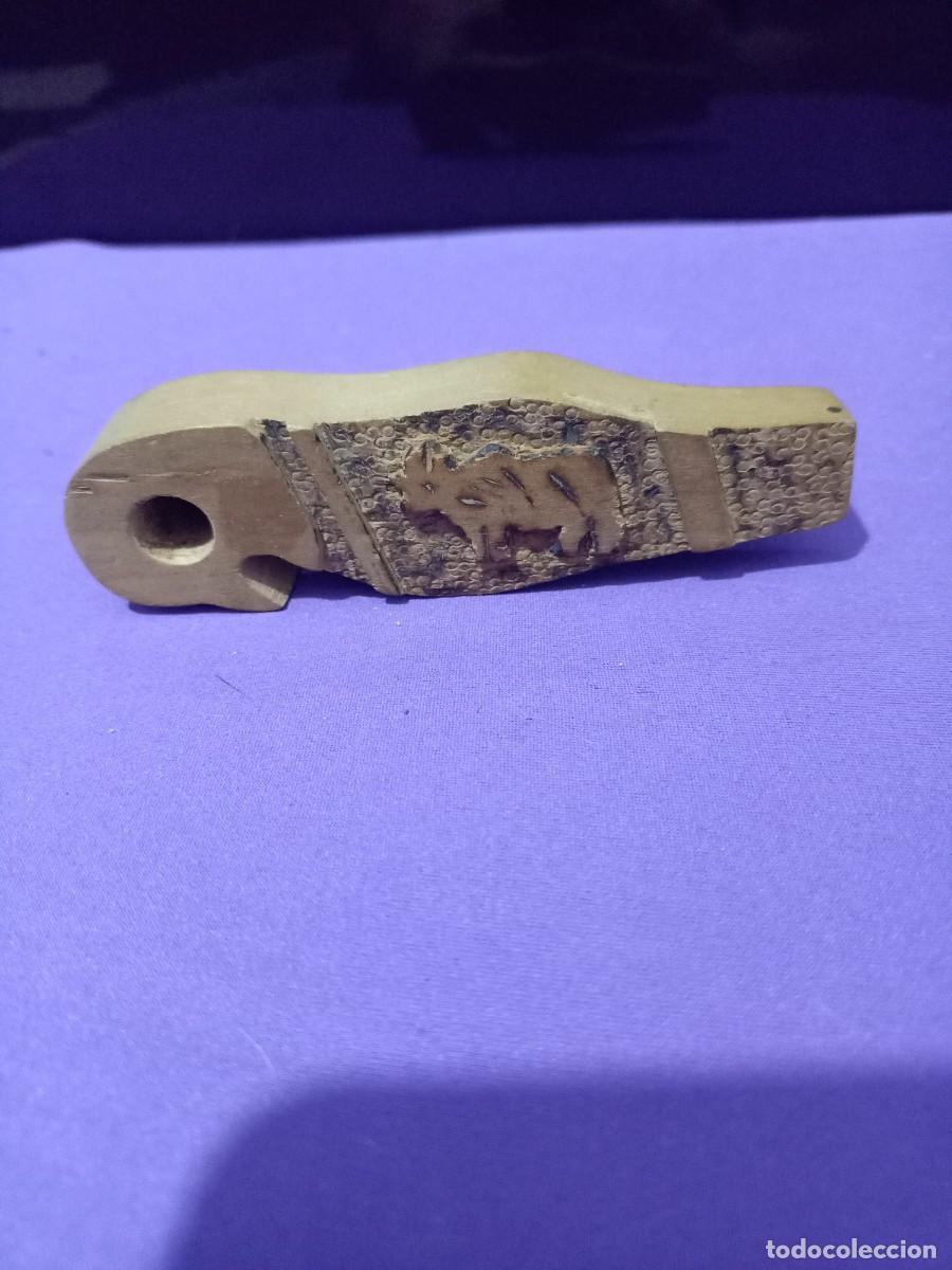 Pipas de fumar: pipa de madera con grabado de bisonte - Foto 1