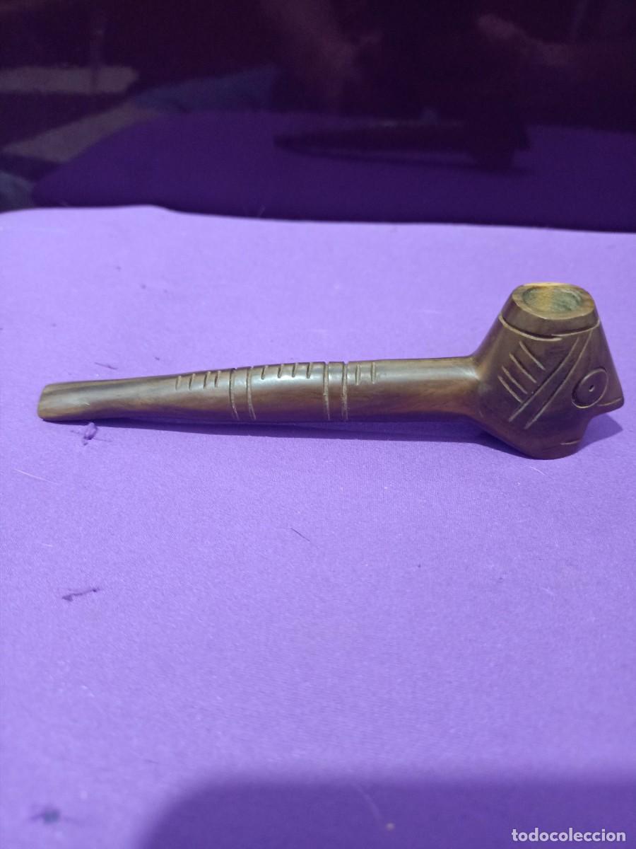Pipas de fumar: pipa con dos caras de madera - Foto 2