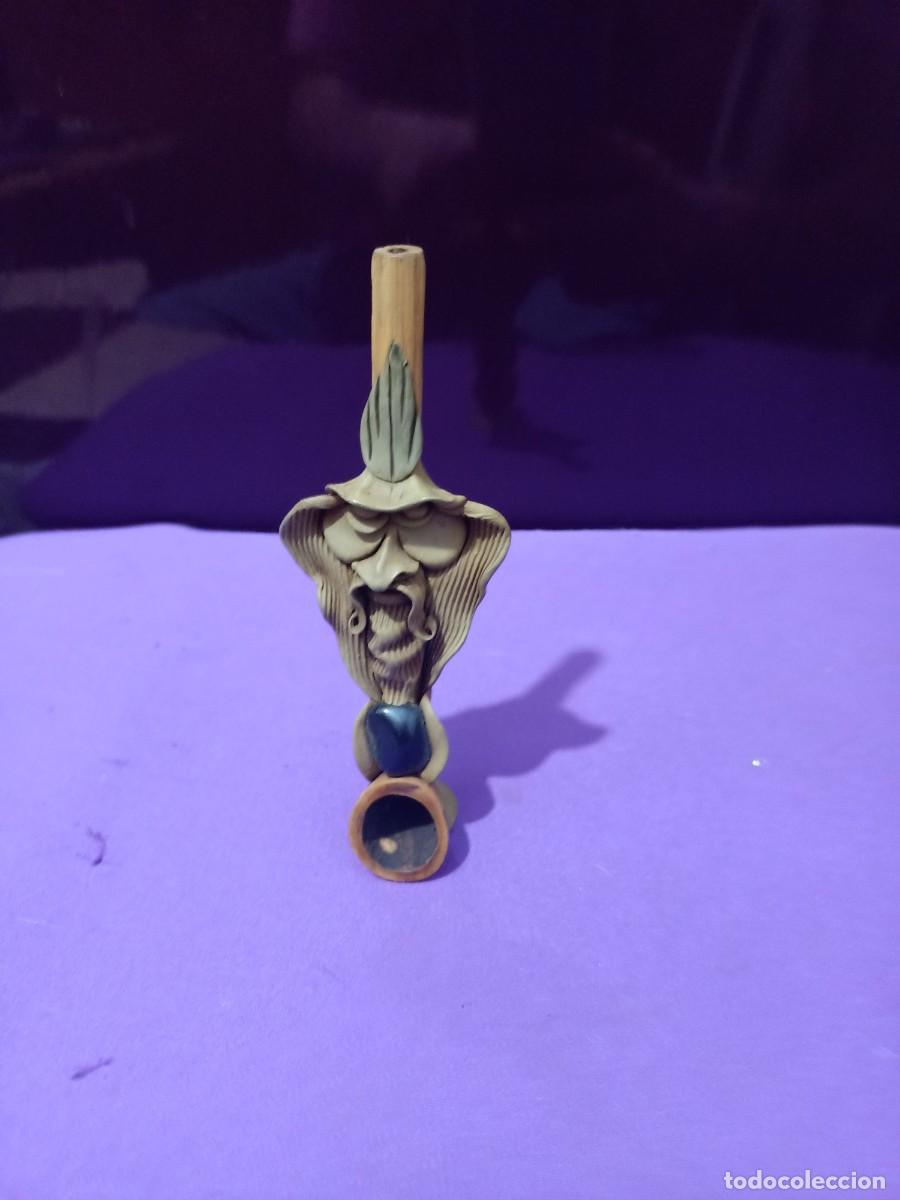 Pipas de fumar: pipa de pie con grabado de duende - Foto 1