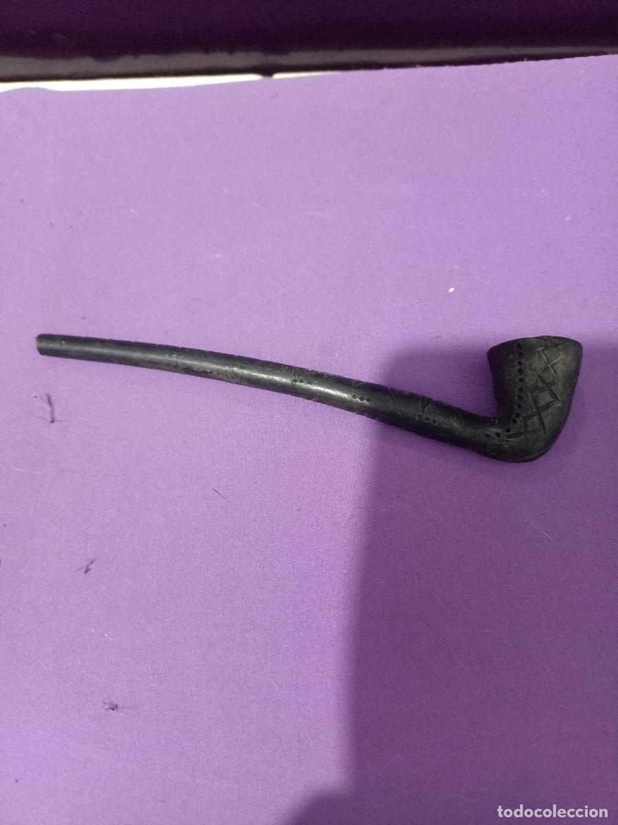 Pipas de fumar: pipa de madera negra grabada - Foto 1