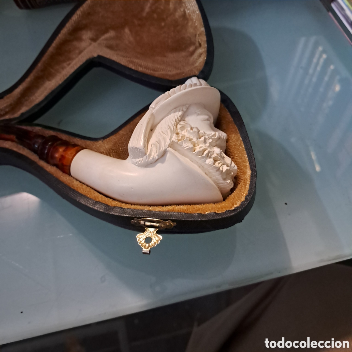 Pipas de fumar: Pipa de fumar en espuma de mar con estuche - Foto 1