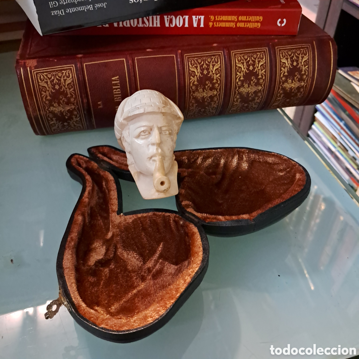 Pipas de fumar: PIPA DE Fumar con estuche, sherlock Holmes - Foto 2