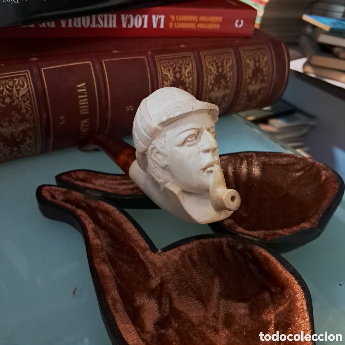 Pipas de fumar: PIPA DE Fumar con estuche, sherlock Holmes - Foto 3