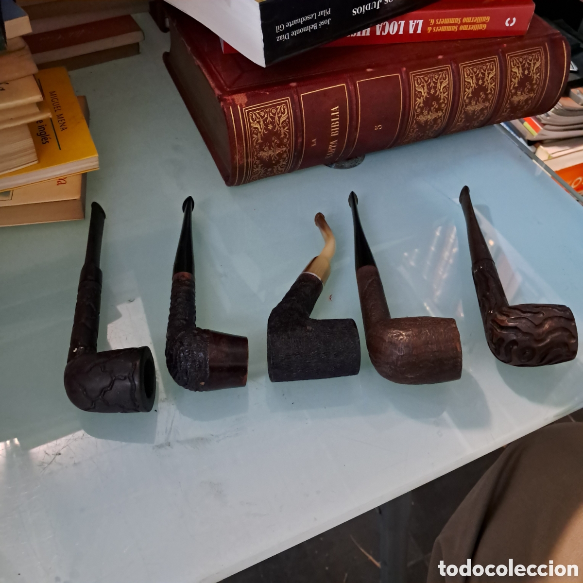 Pipas de fumar: Lote de 5 pipas de fumar utilizadas - Foto 2