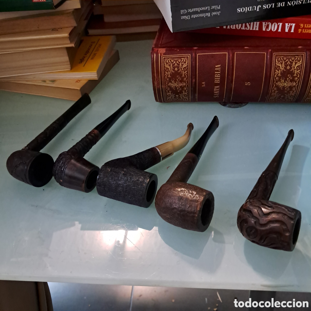 Pipas de fumar: Lote de 5 pipas de fumar utilizadas - Foto 1