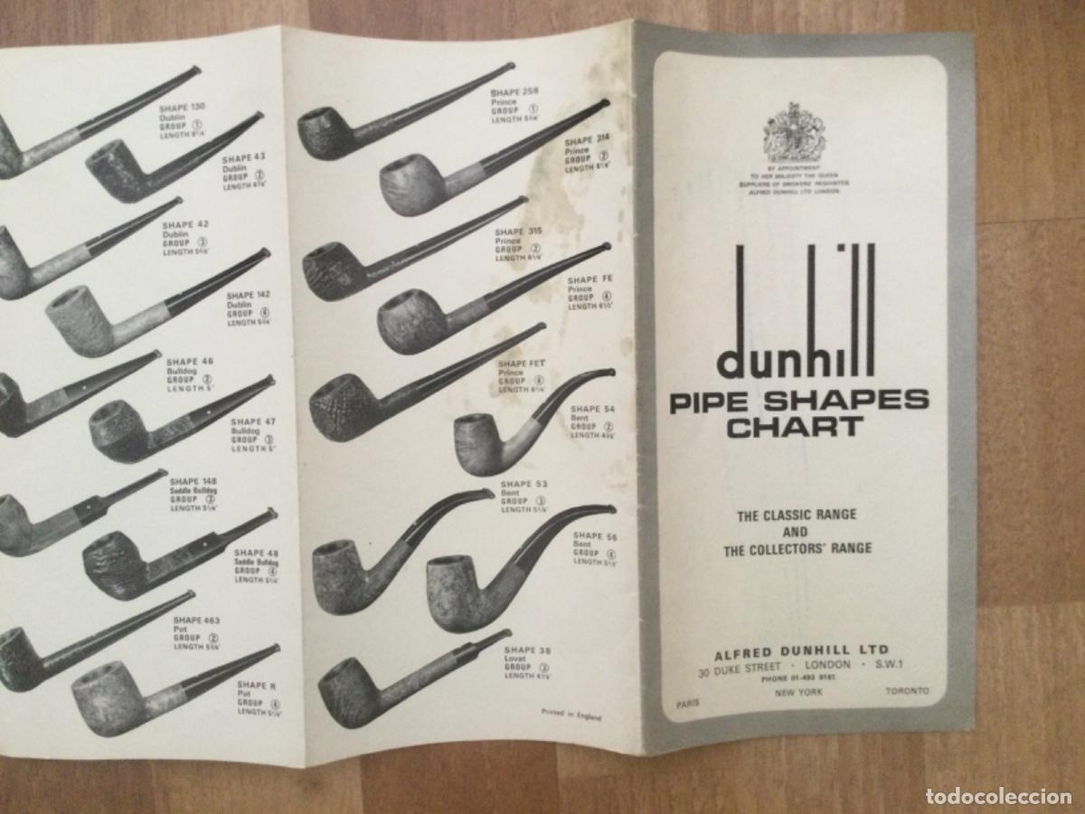 Pipas de fumar: CAT&Aacute;LOGO DUNHILL PIPA PIPE SHAPES CHART. Tabaco.. - Foto 4