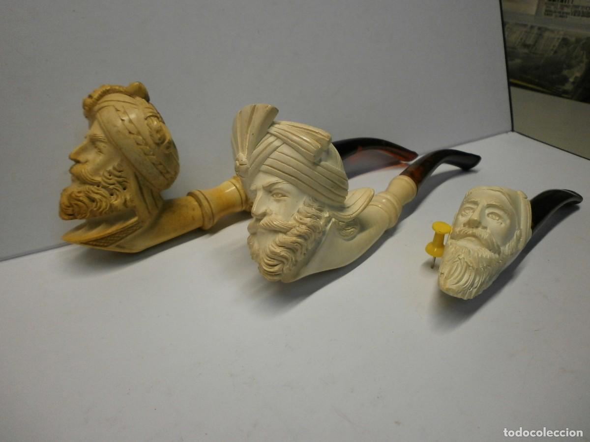 Pipas de fumar: lote de 3 pipas de espuma de mar - Foto 1