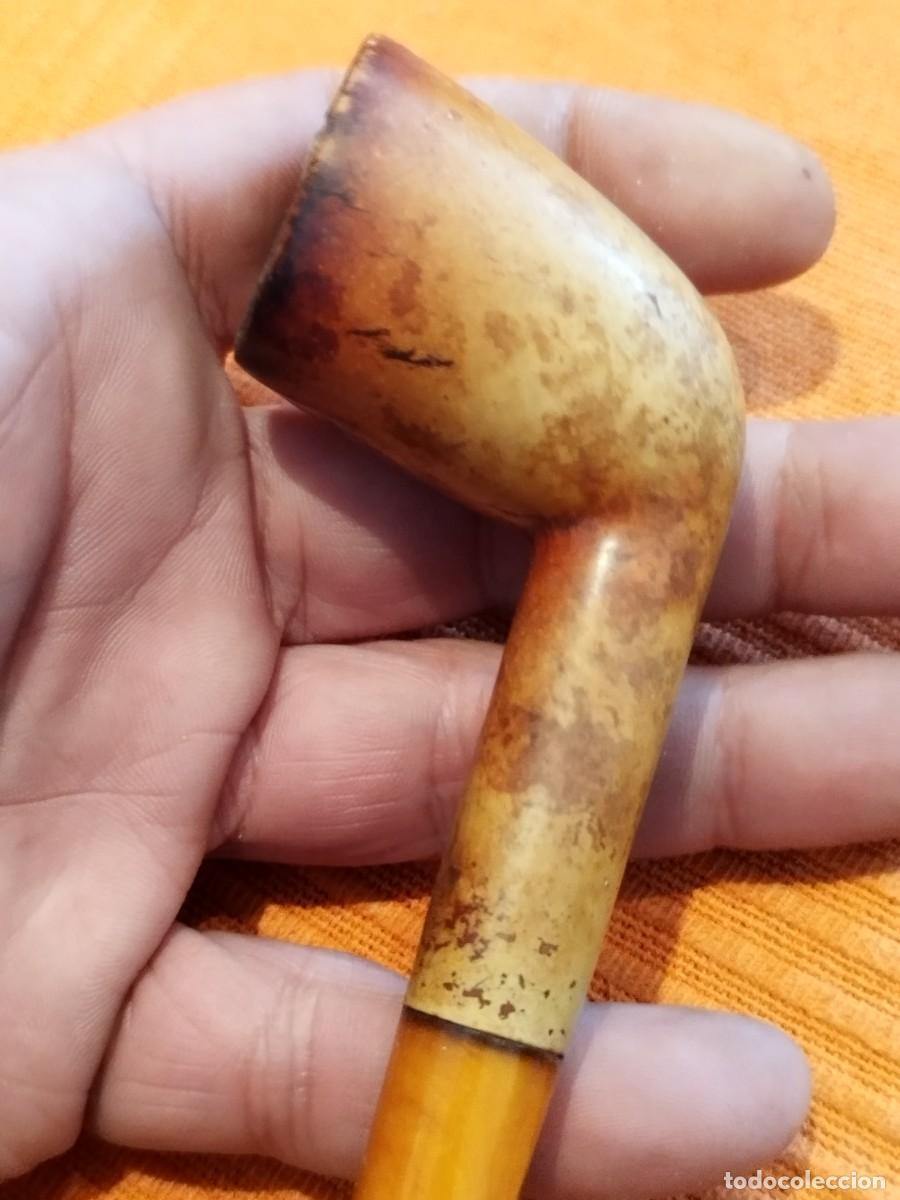 Pipas de fumar: Antigua cazoleta de pipa de fumar tabaco. - Foto 3