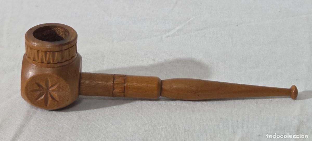 Pipas de fumar: Pipa de fumar de madera con soporte - Foto 5
