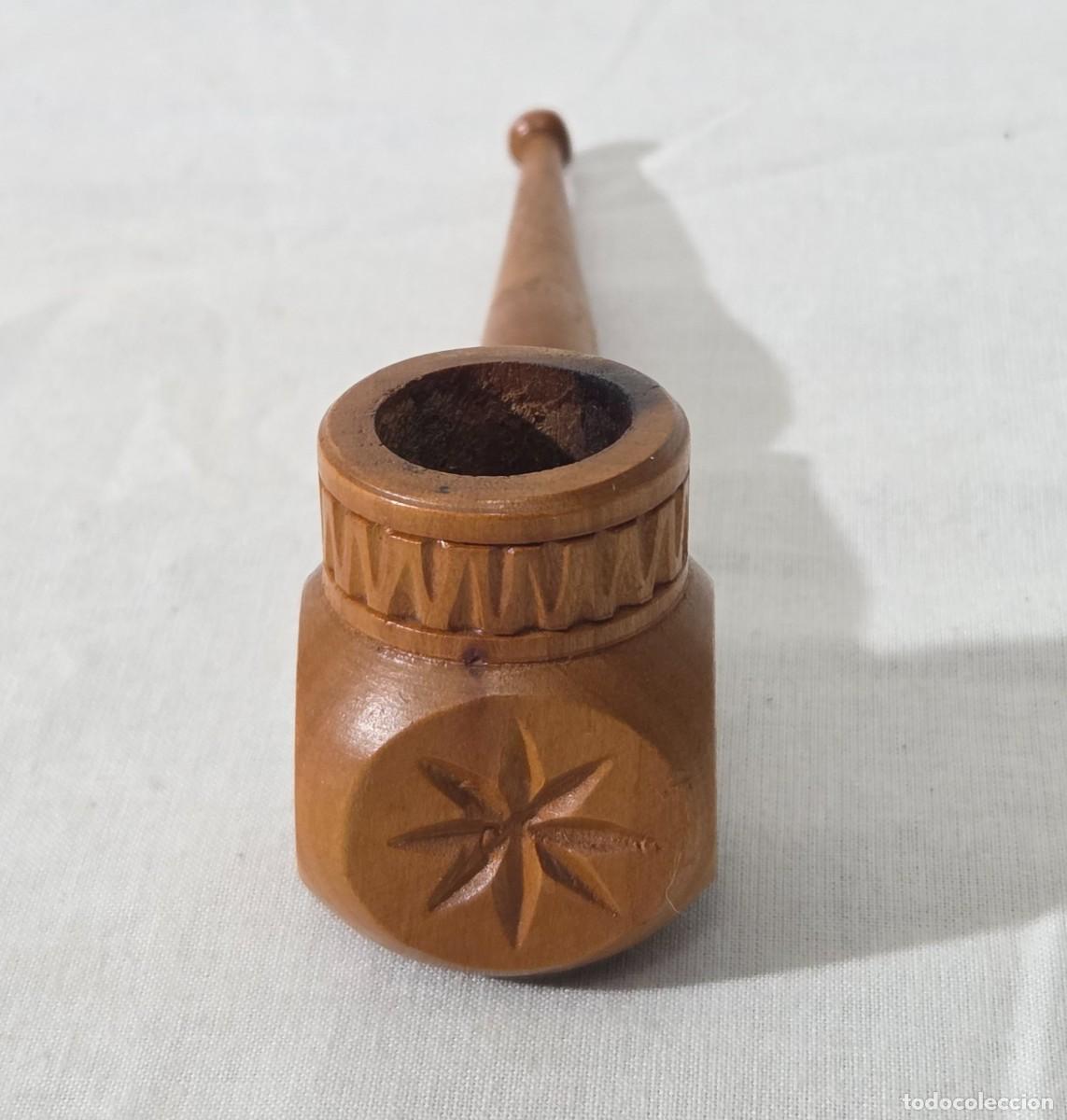 Pipas de fumar: Pipa de fumar de madera con soporte - Foto 8
