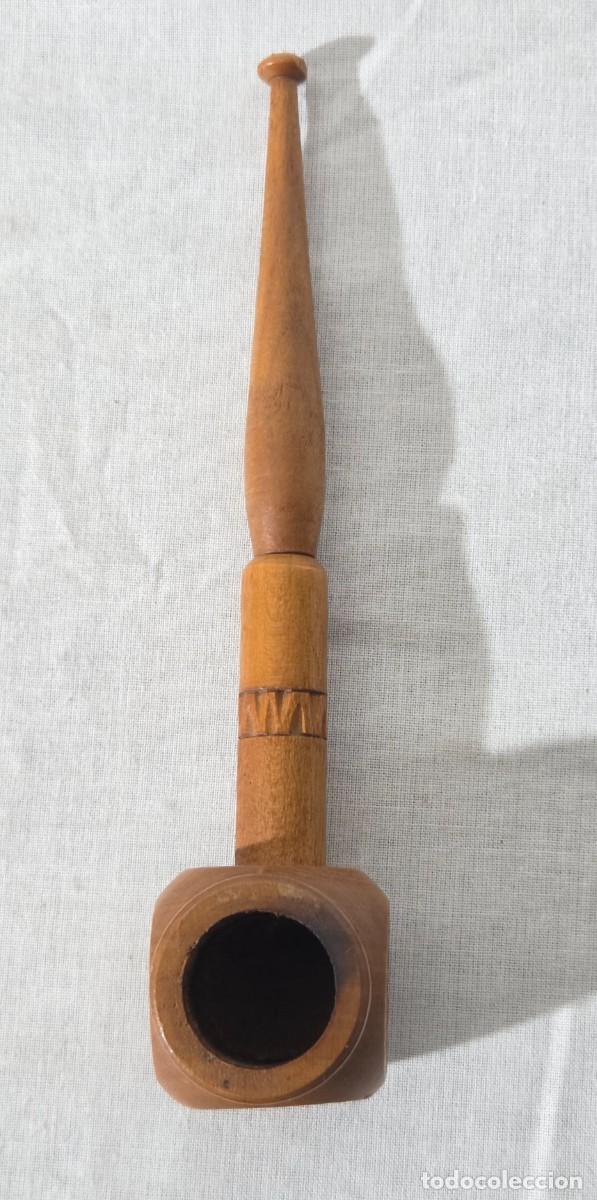 Pipas de fumar: Pipa de fumar de madera con soporte - Foto 9