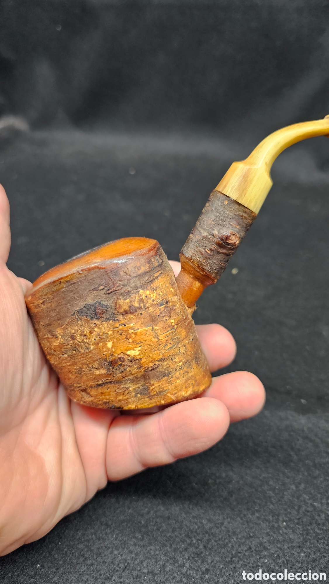 Pfeifen zum Rauchen: Antigua pipa de tronco