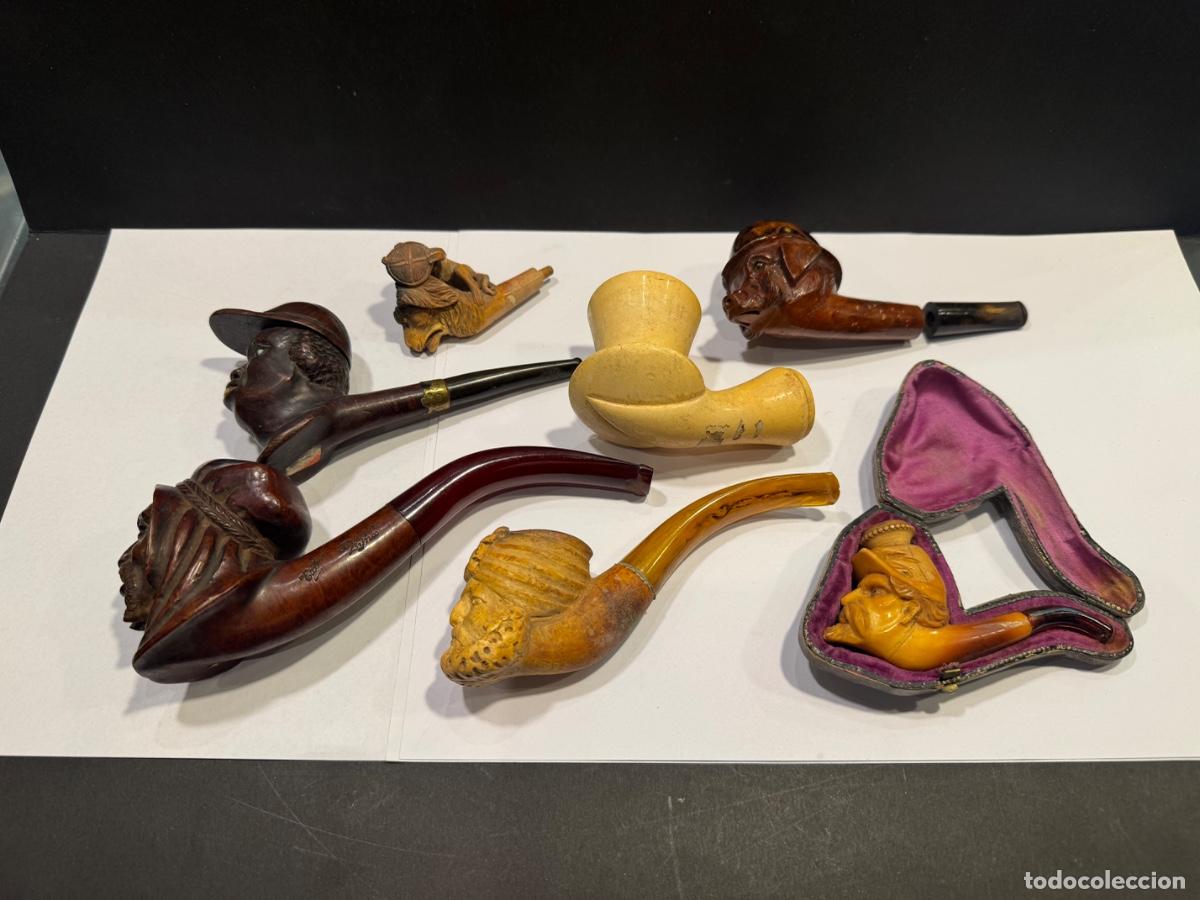 Pipas de fumar: LOTE DE 7 PIPAS FUMADOR (G)