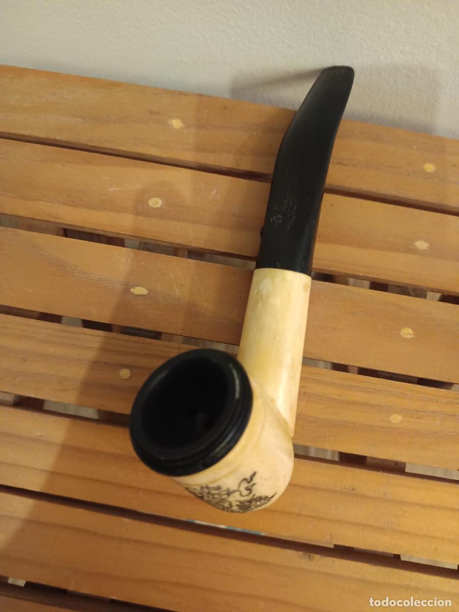 Pipas de fumar: Pipa en hueso de b&uacute;falo