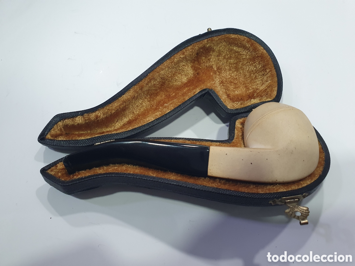 Pipes: Pipa espuma de mar con funda. (L131)