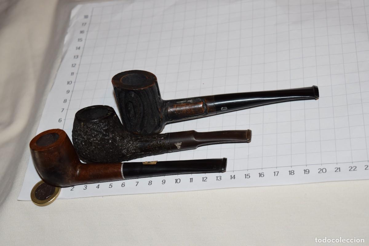 Pipas de fumar: Antiguas, 3 Pipas marcas; COGARS, YORKIN y MADELCAR 119, resto antigua tienda, sin uso - &iexcl;MIRA!
