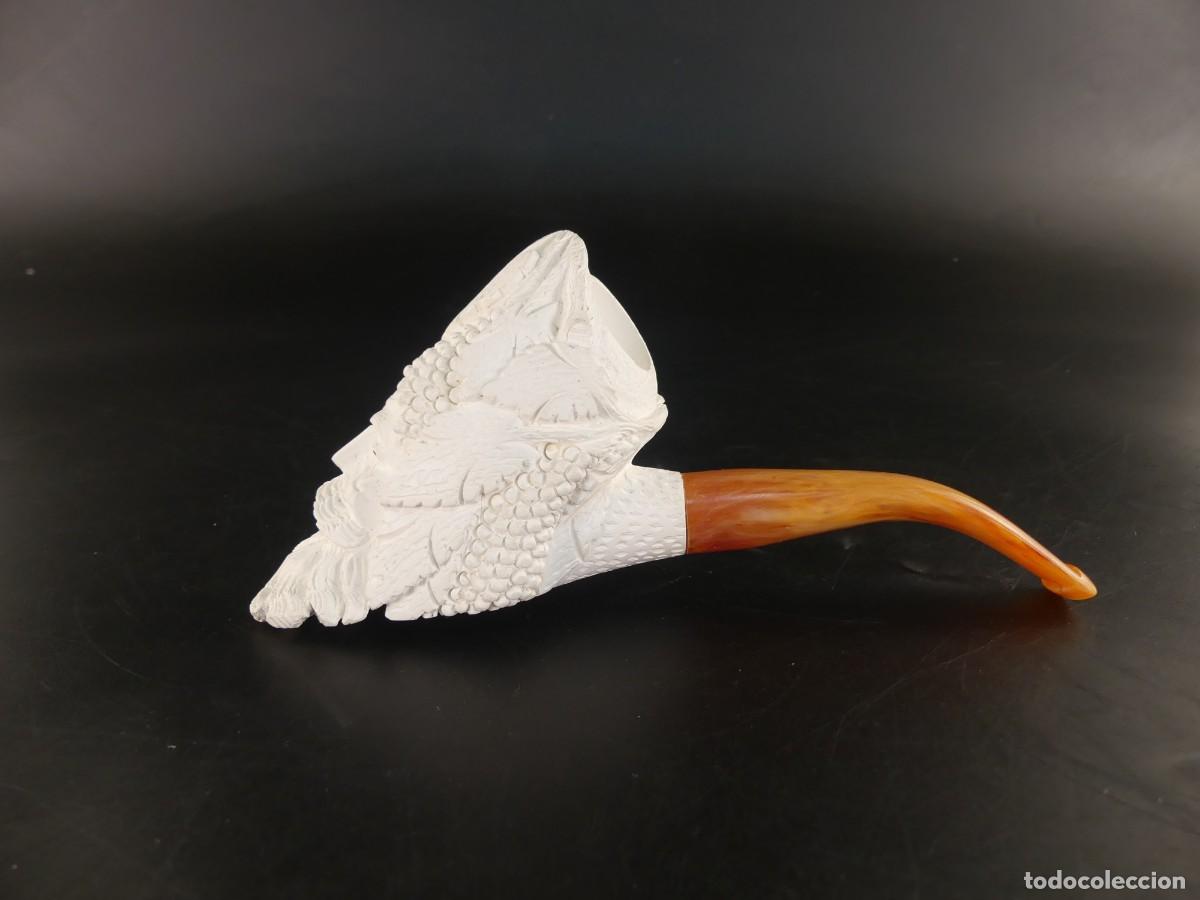 Pipes: Pipa tallada en Espuma de Mar Cabeza objeto de colecci&oacute;n