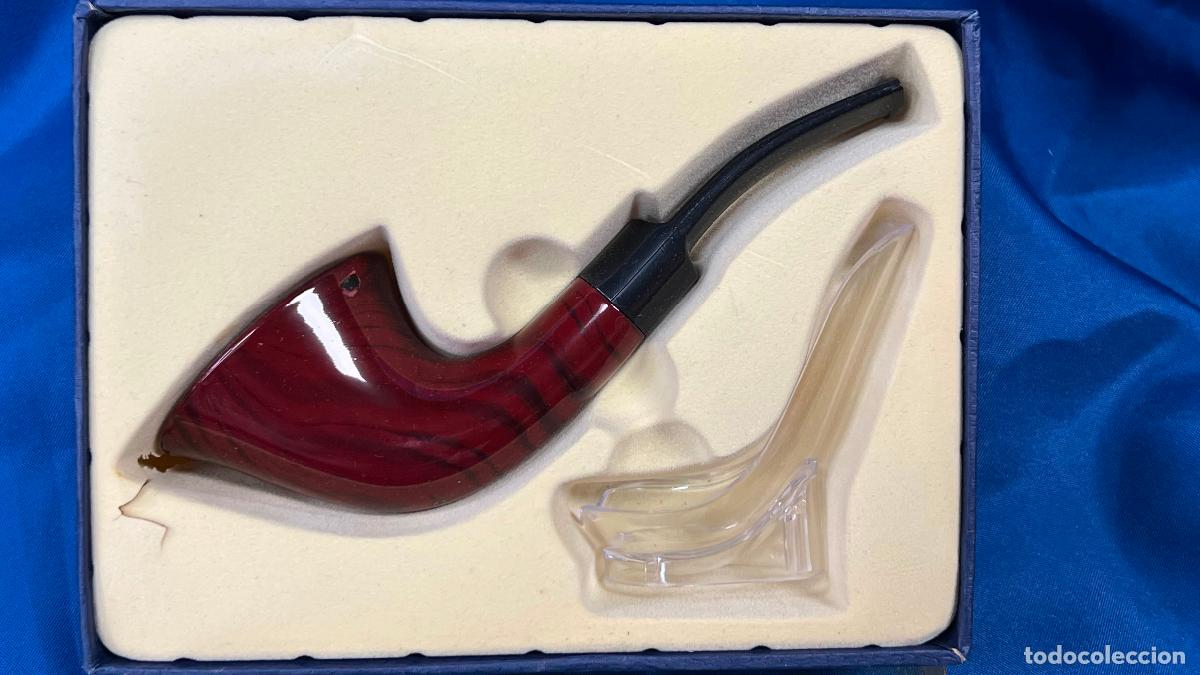Pipas de fumar: PIPA DE FUMAR DE COLECCI&Oacute;N EN SU ESTUCHE DE REVOLUCIONARIO CONTORNO FACETADO EN COLOR NEGRO