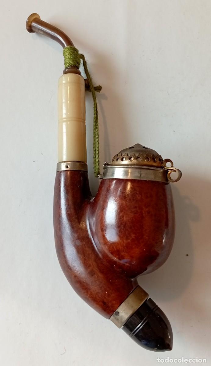Pipas de fumar: Pipa de Cazador Tradicional Bruyere Garantie Estilo Tirolesa / Alpina Madera de Brezo SIN ESTRENAR