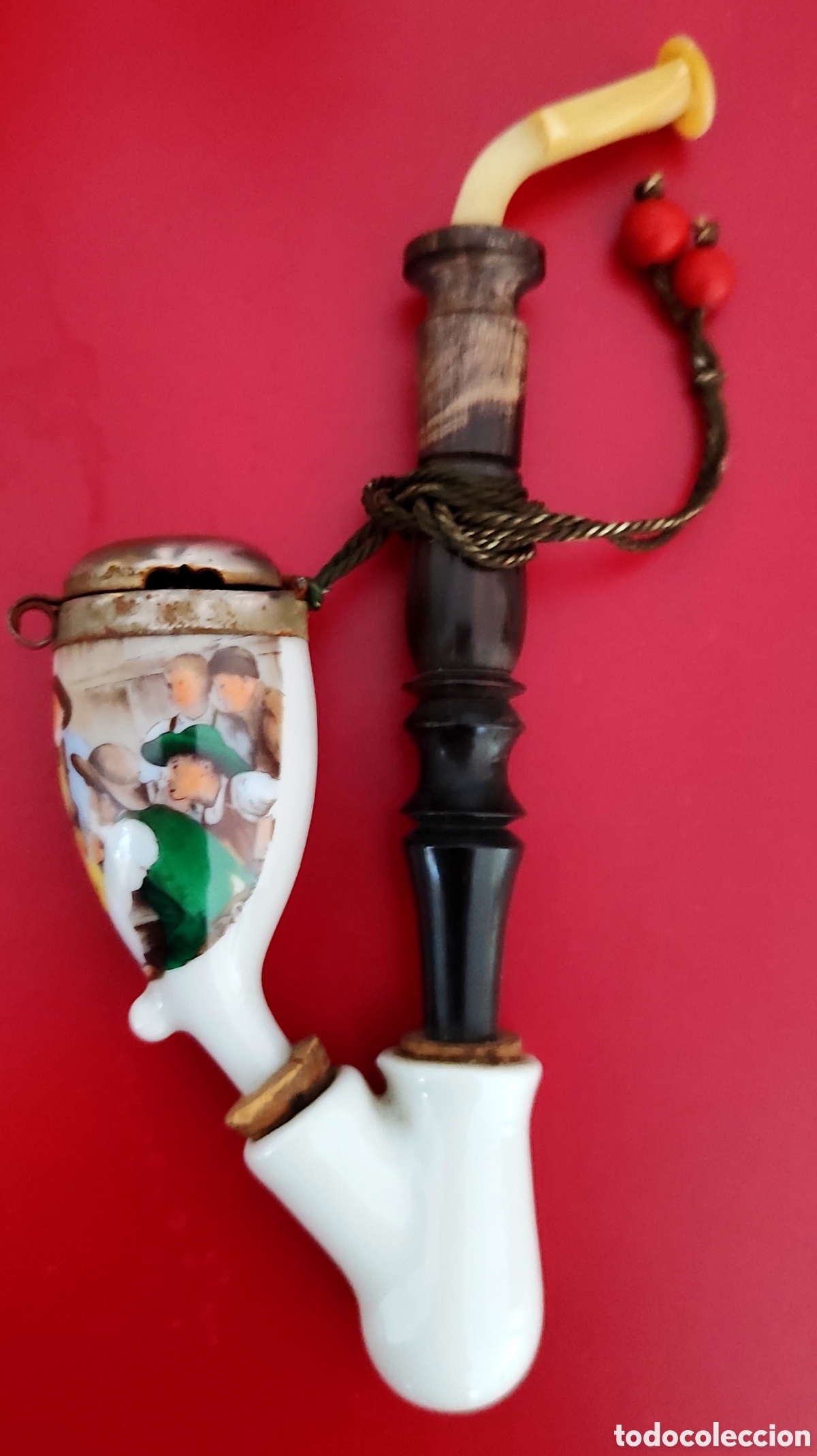 Pipas de fumar: Pipa de cer&agrave;mica y madera - Foto 1