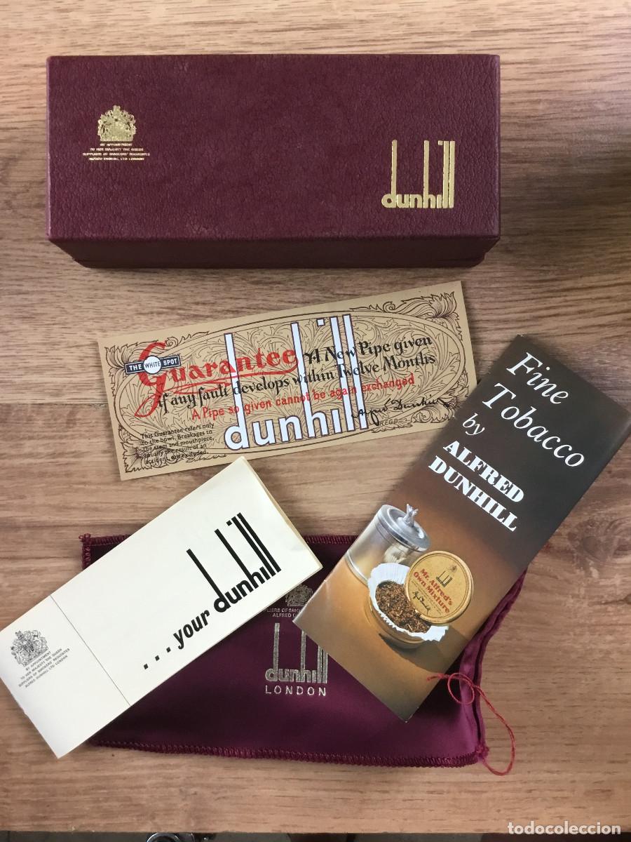 Pipas de fumar: CAJA DE PIPA DUNHILL LONDON + FUNDA DE TELA Y CERTIFICADO DE AUTENTICIDAD