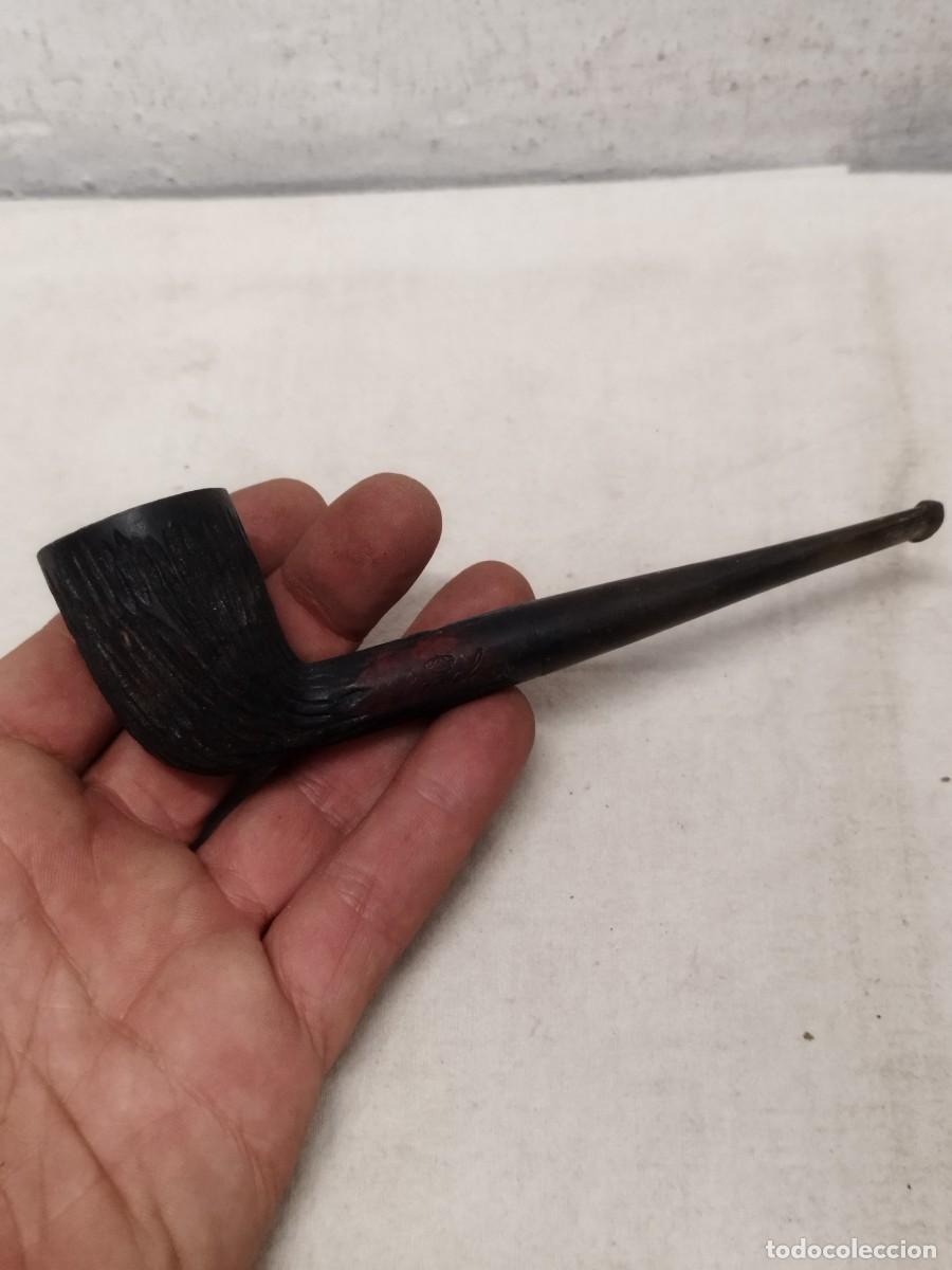Pipas de fumar: Antigua pipa de fumar tabaco, Royal Bruyere Veritable, Francia.