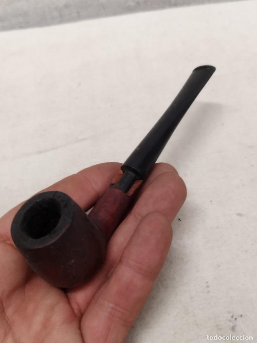 Pipas de fumar: Antigua pipa de fumar tabaco, Bruken con la cazoleta da&ntilde;ada. Ver fotos.