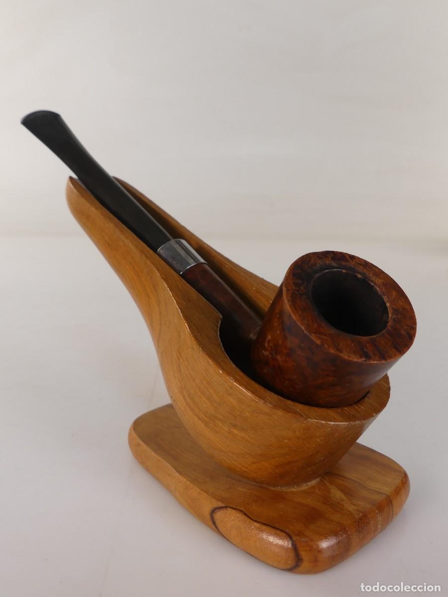Pipas de fumar: JUEGO DE PIPA CON SOPORTE DE MADERA