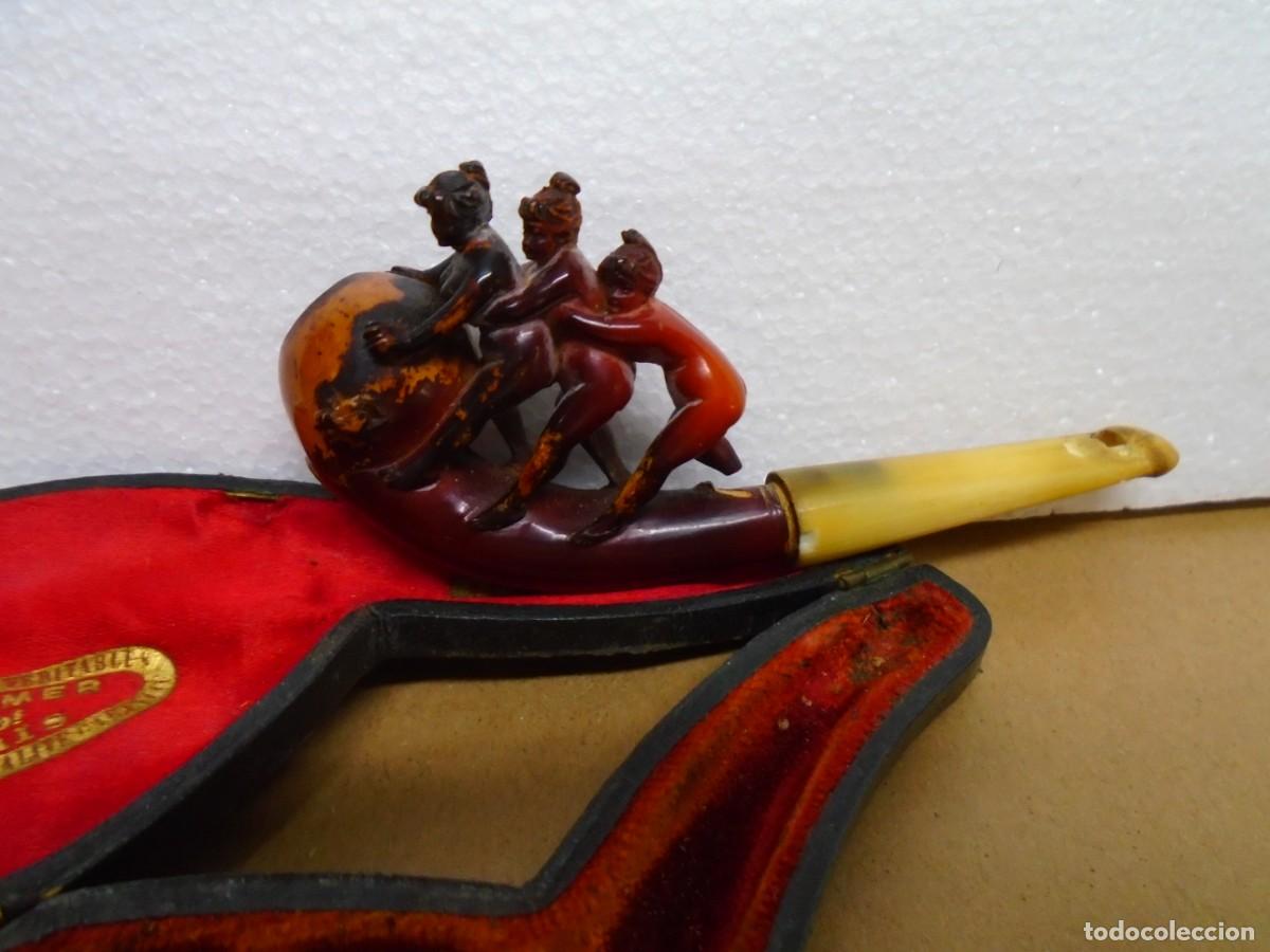Pipas de fumar: MAGNIFICA PIPA DE COLECCION V.SOMMER,PARIS S.XIX.FUNDA ORIGINAL.