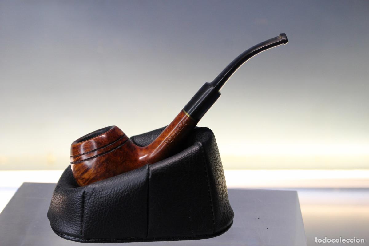 Pipas de fumar: 03. Antigua pipa Salvatella Marina 72. Madera de brezo. Hecha en Espa&ntilde;a.