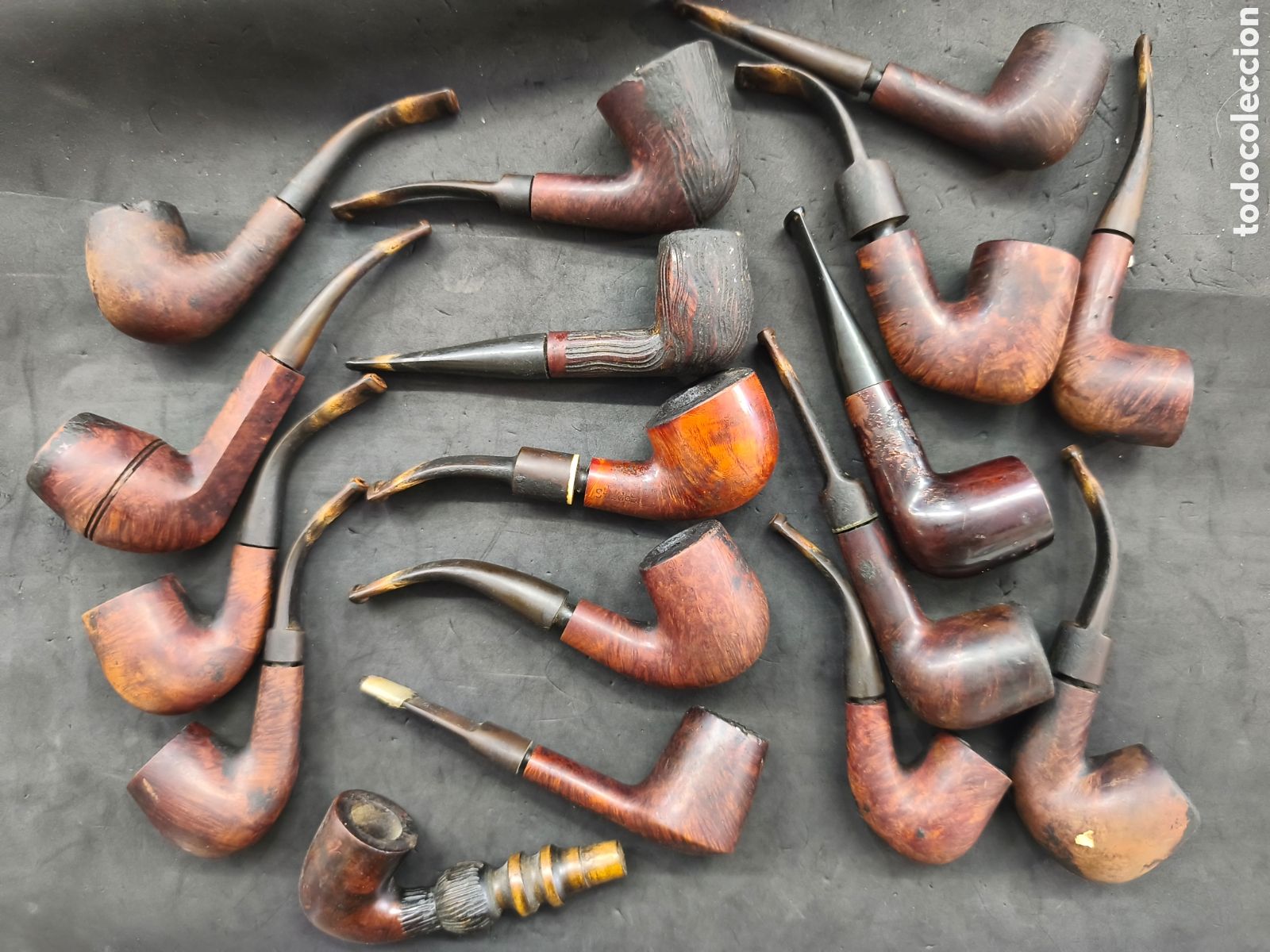 Pipas de fumar: Gran lote de 17 pipas para fumar