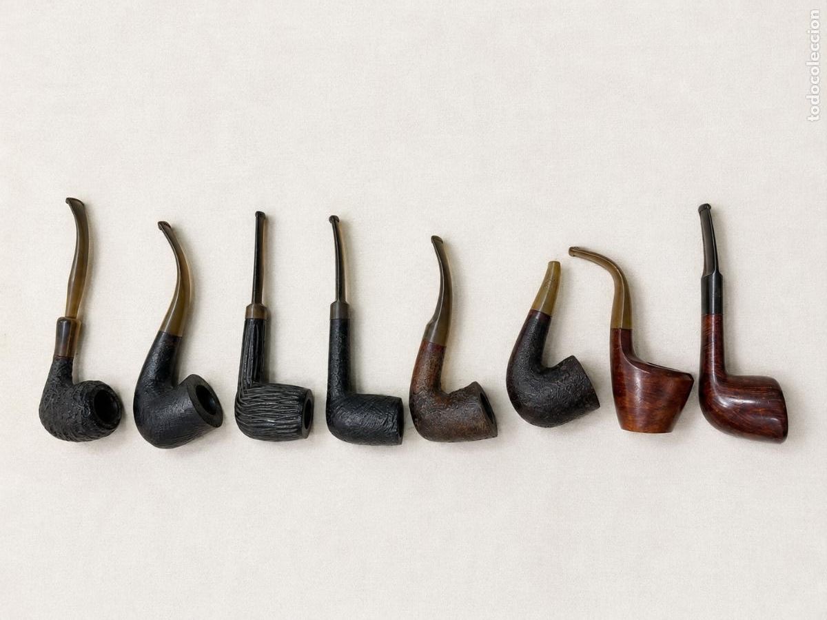Pipas de fumar: Lote de 8 piezas Clipper, Kriswill, Joffre y Bruy&egrave;re Brezo &ndash; Colecci&oacute;n