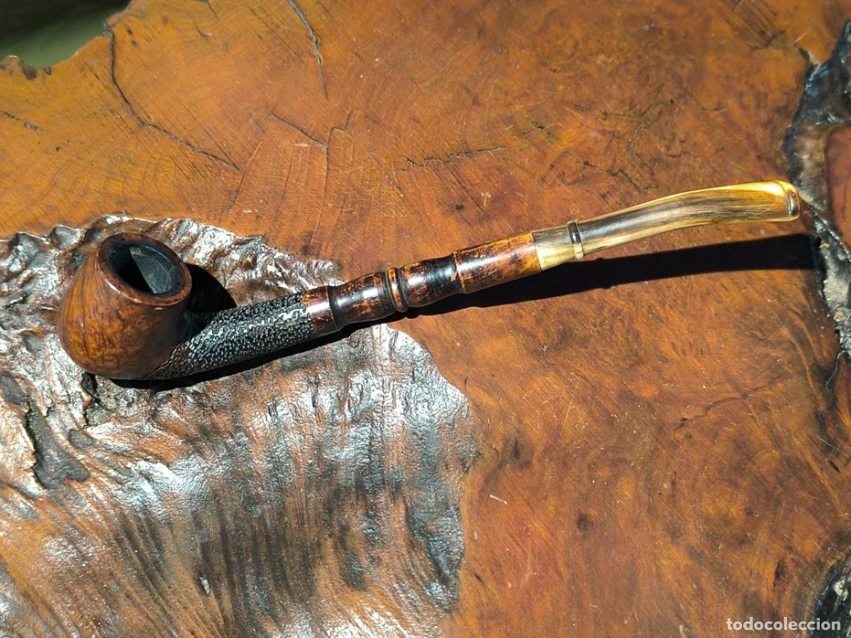Pipas de fumar: PIPA EXTRALARGA CON BOQUILLA DE ASTA 21X3,5 CM