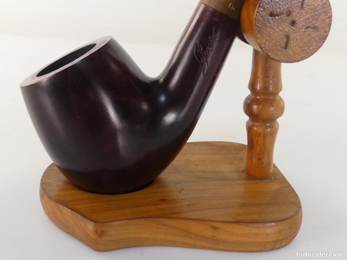 Pipas de fumar: CONJUNTO DE PIPA DE FUMAR CON SOPORTE - OBJETO DE COLECCION - Foto 2