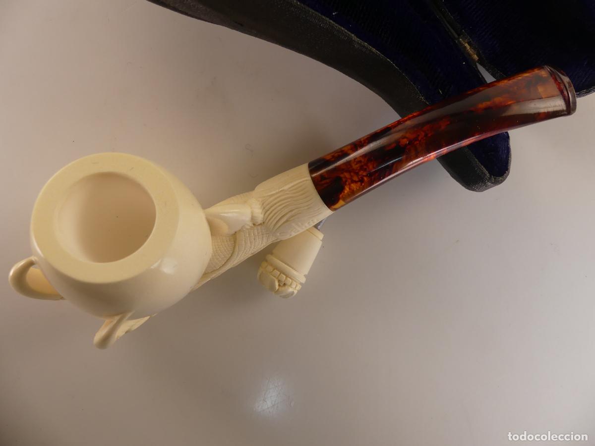Pipas de fumar: Pipa tallada en Espuma de Mar - objeto de colecci&oacute;n - Foto 4