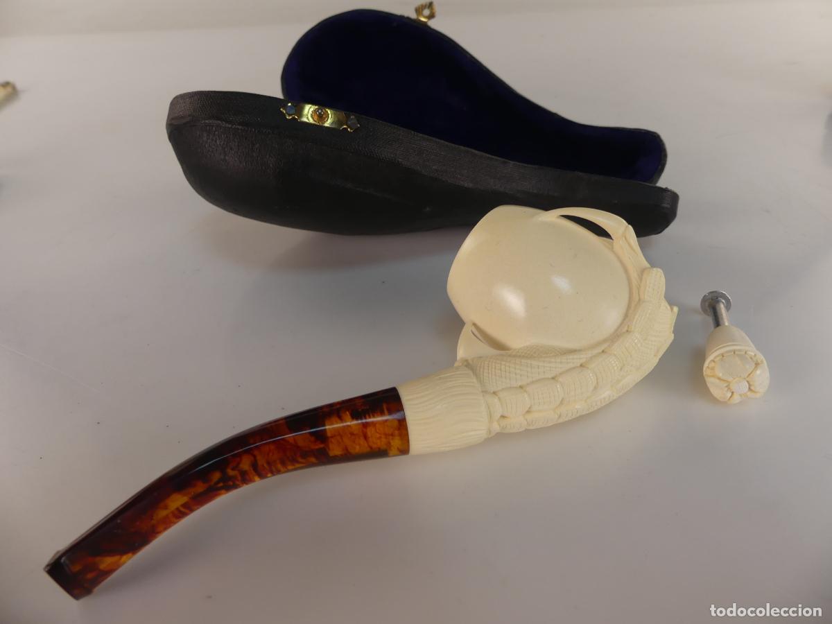 Pipas de fumar: Pipa tallada en Espuma de Mar - objeto de colecci&oacute;n - Foto 6