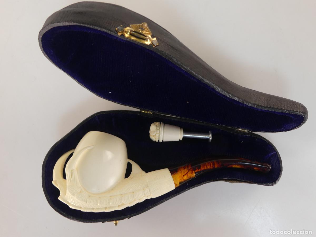 Pipas de fumar: Pipa tallada en Espuma de Mar - objeto de colecci&oacute;n - Foto 1