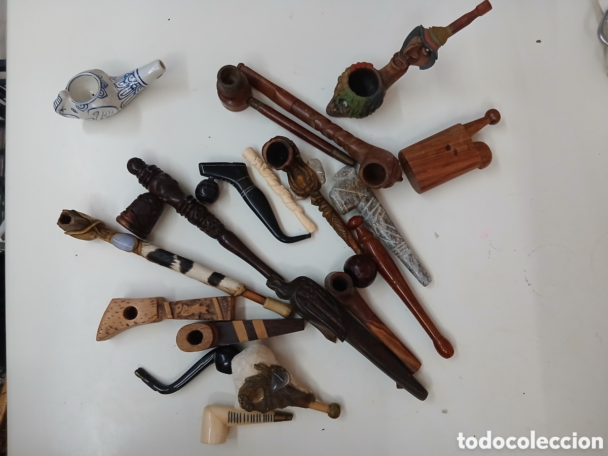 Pipas de fumar: LOTE DE 19 PIPAS VARIOS MODELOS Y PAISES VER FOTOS