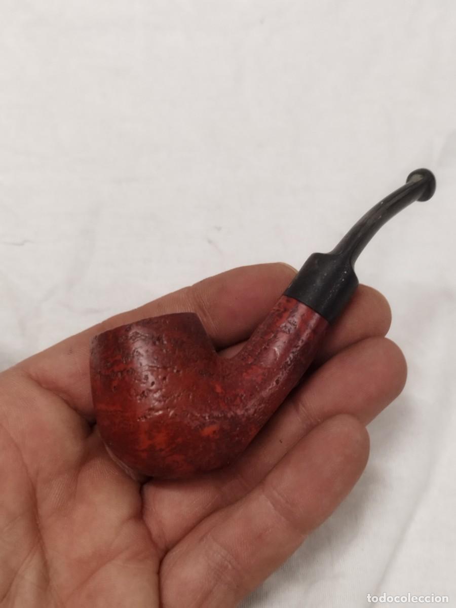 Pfeifen zum Rauchen: Pipa de Fumar Vintage Inglesa St. Plumb Dinky &ndash; Brezo R&uacute;stico Rojo / Curva (Bent).