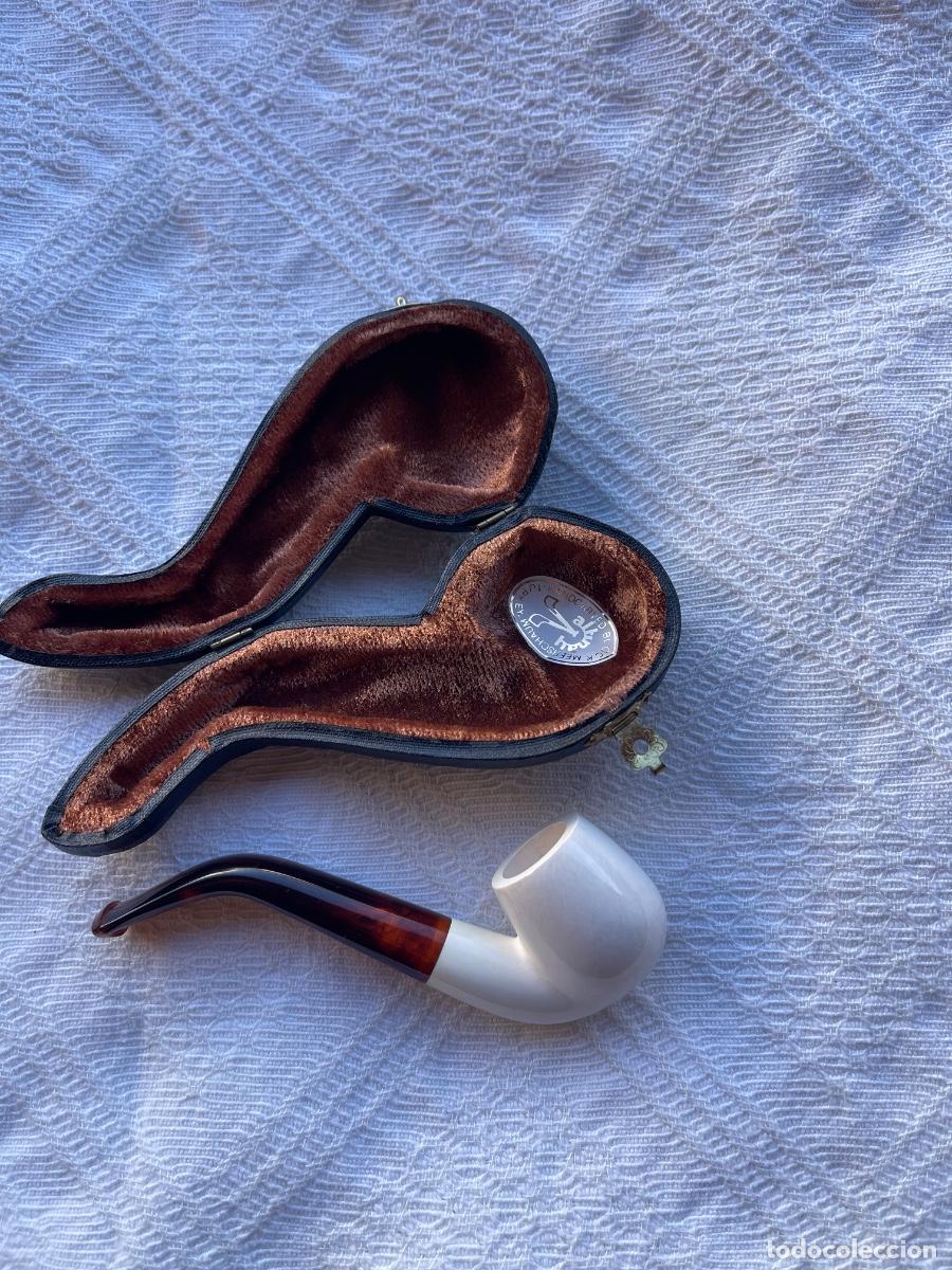 Pipas de fumar: MAGN&Iacute;FICA ANTIGUA PIPA FUMAR ESPUMA DE MAR (ALTINAY) Con funda