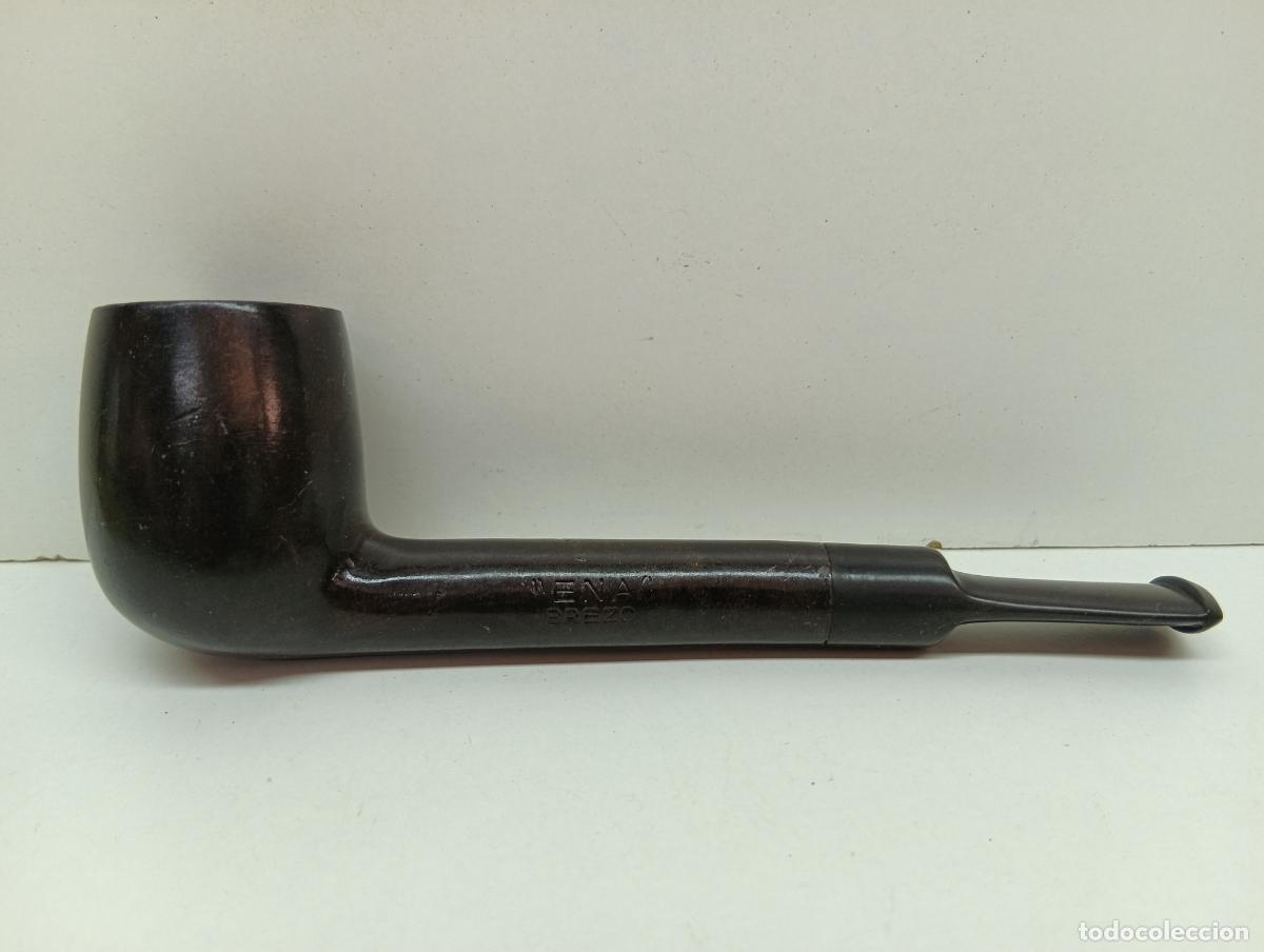 Pipas de fumar: Antigua pipa de fumar tabaco ENA BREZO - Fabricaci&oacute;n Espa&ntilde;ola (Bruken) - Madera de ra&iacute;z