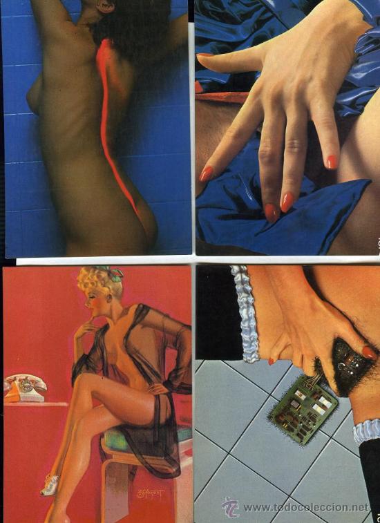 Postkarten: 4 POSTALES ER&Oacute;TICAS, edicion Star Books, 1983, sin circular