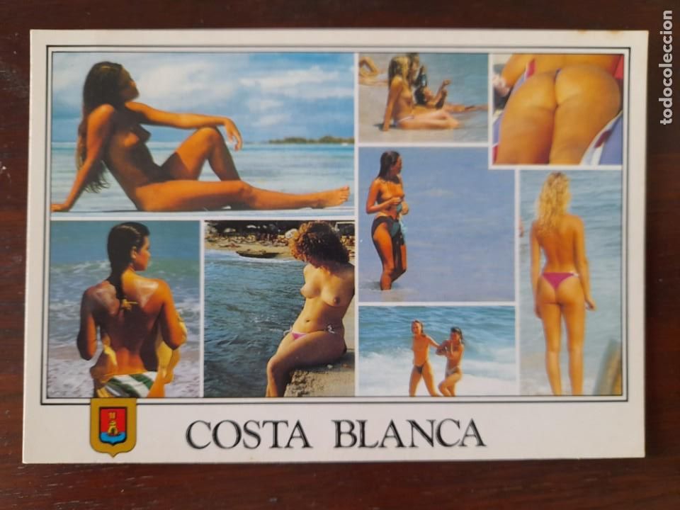 Postales: Postal Costa Blanca a&ntilde;os 70&acute;s topless boom destape veraniego