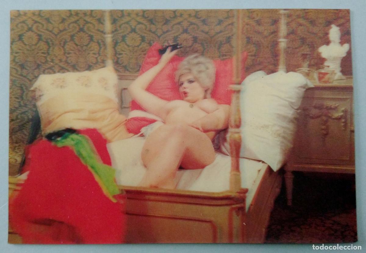 Postkarten: Er&oacute;tica. Postal Imco Stereo Card 3D. Bella chica desnuda. A&ntilde;os 60 h aa