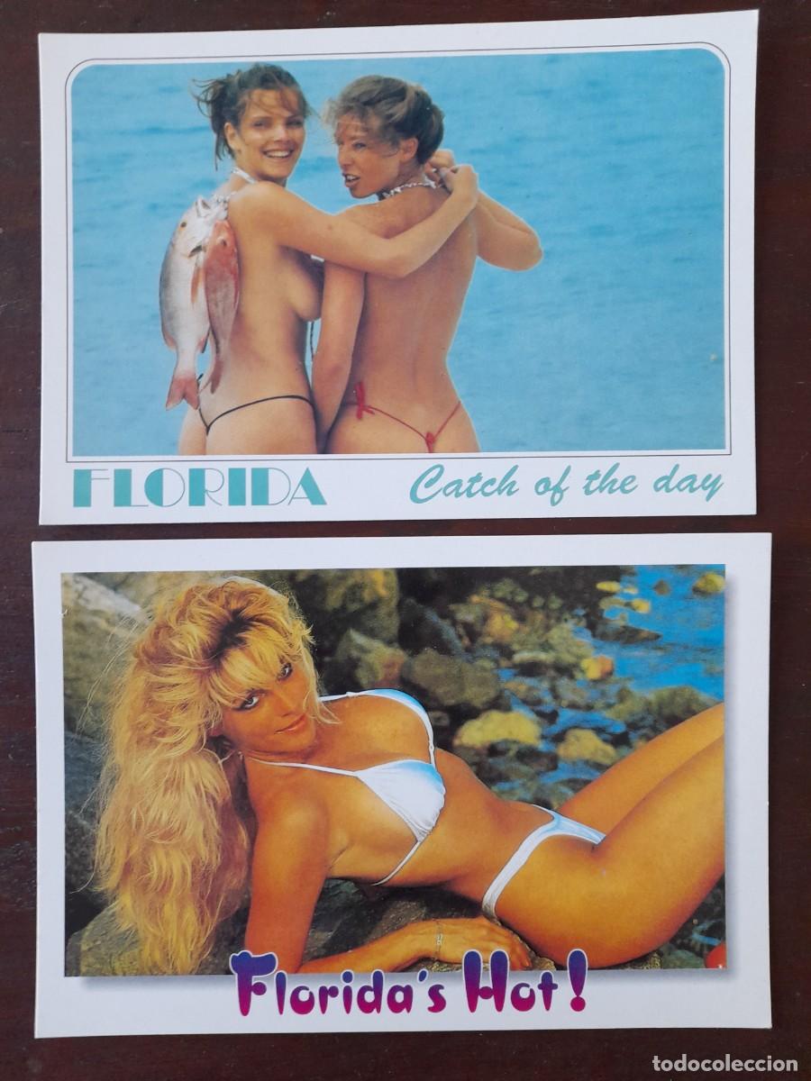 Postkarten: Una postal vintage Topless en playas de Florida Estados Unidos a&ntilde;os 80&acute;s 2 tarjetas a elegir