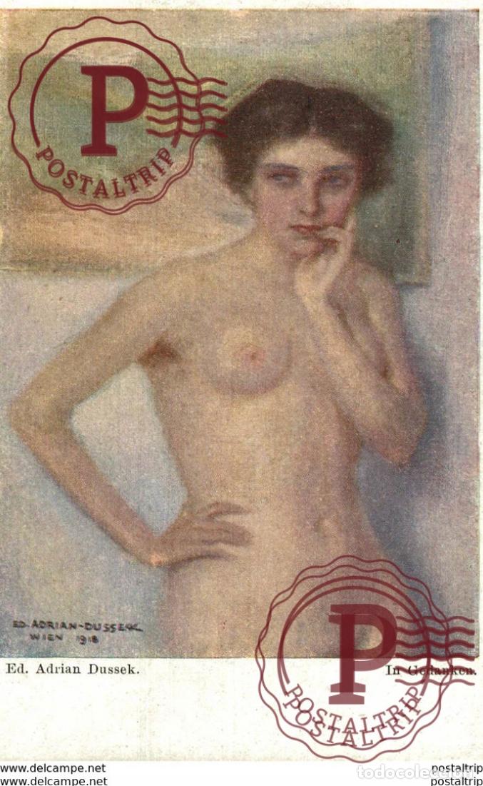 Postales: Femme nue , Adrian Dussek - Pens&eacute;es IN GEDANKEN Erotik Akt Nackte Frau &Eacute;ROTISME SEXY FEMME NUE