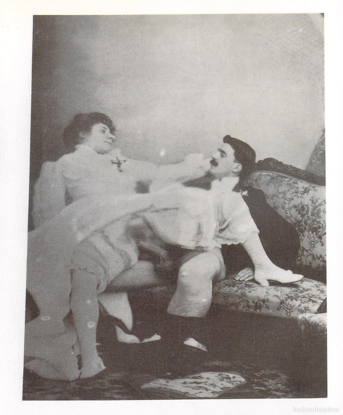 Postales: Postal de Escena Er&oacute;tica Antigua, Pareja en Sof&aacute; Reproducci&oacute;n