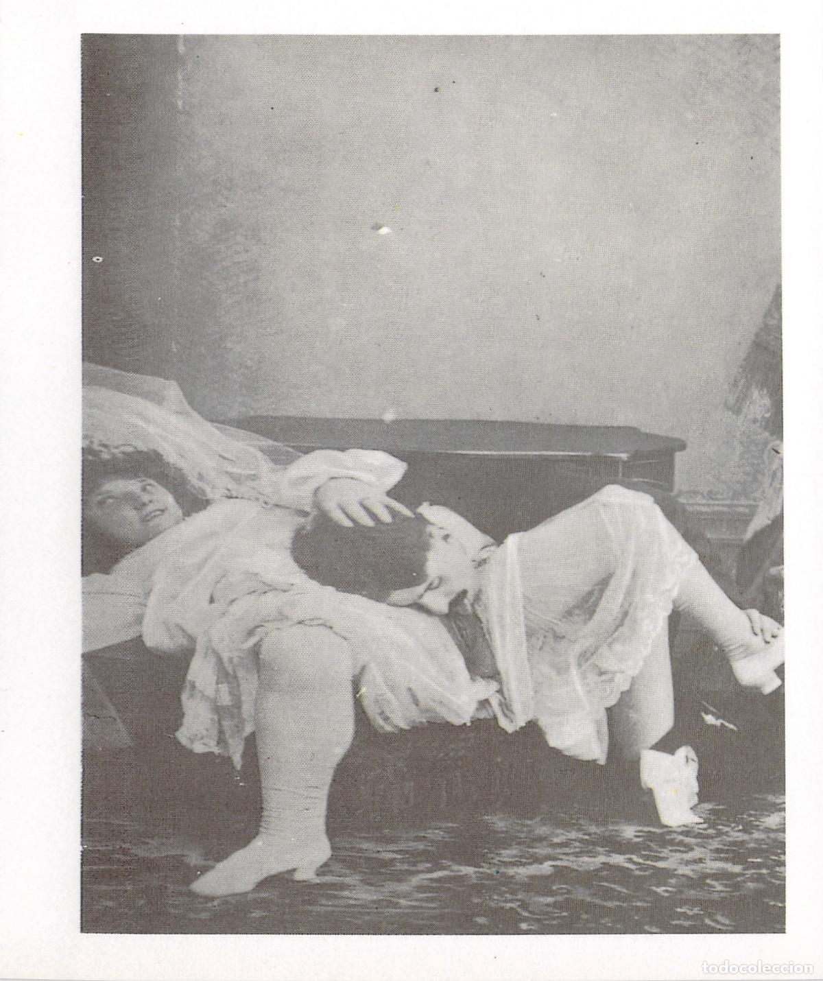 Postales: Postal de Fotograf&iacute;a Er&oacute;tica Antigua Pareja en Escena Rom&aacute;ntica Reproducci&oacute;n