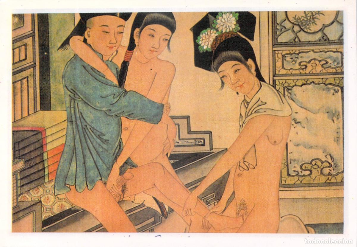Postales: Postal de Arte Er&oacute;tico Chino - Ilustraci&oacute;n Oriental Antigua Reproducci&oacute;n