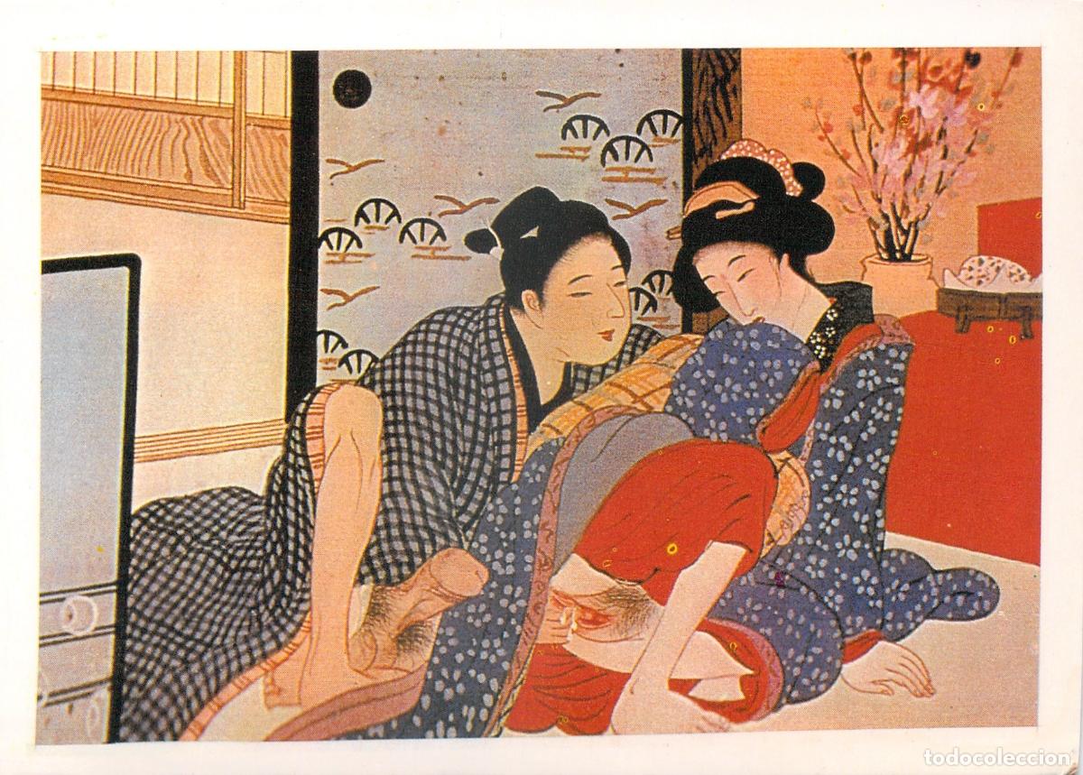 Postales: Postal Shunga Arte Er&oacute;tico Japon&eacute;s Ukiyo-e Antalbe Reproducci&oacute;n